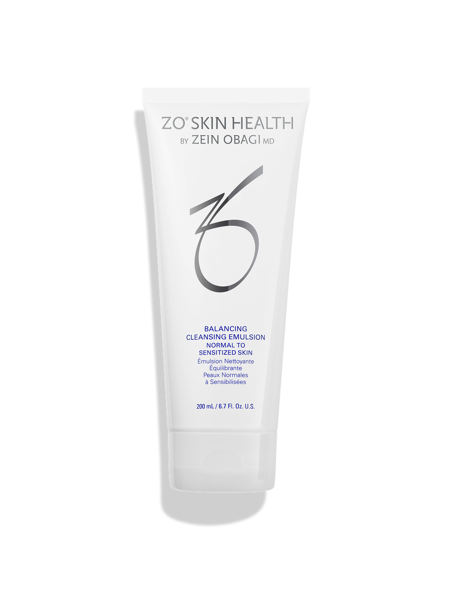 ZO Skin Health Balancing Cleansing Emulsion – A gel-to-milk cleansing emulsion to support a healthy skin barrier while