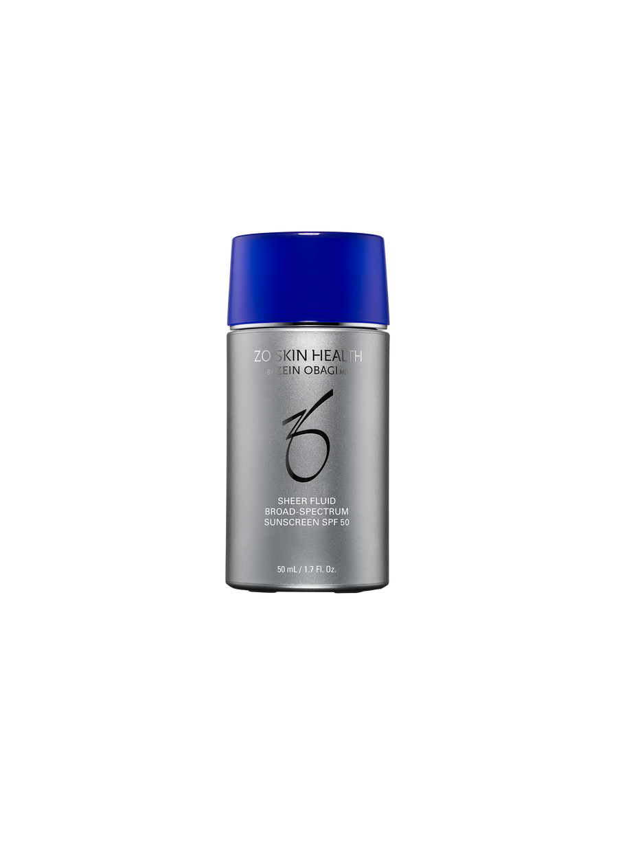 ZO Skin Health Sheer Fluid Broad-Spectrum Sunscreen SPF 50 – Mineral fluid sunscreen with a natural bare-faced finish for