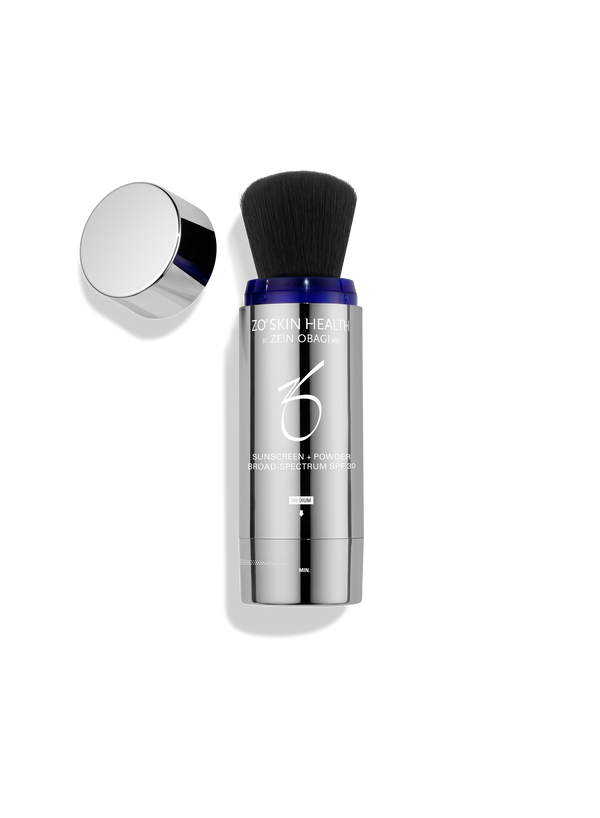 ZO Skin Health Sunscreen + Powder Broad-Spectrum SPF 30 – Mineral powder SPF that mattifies shine and refreshes over make-up