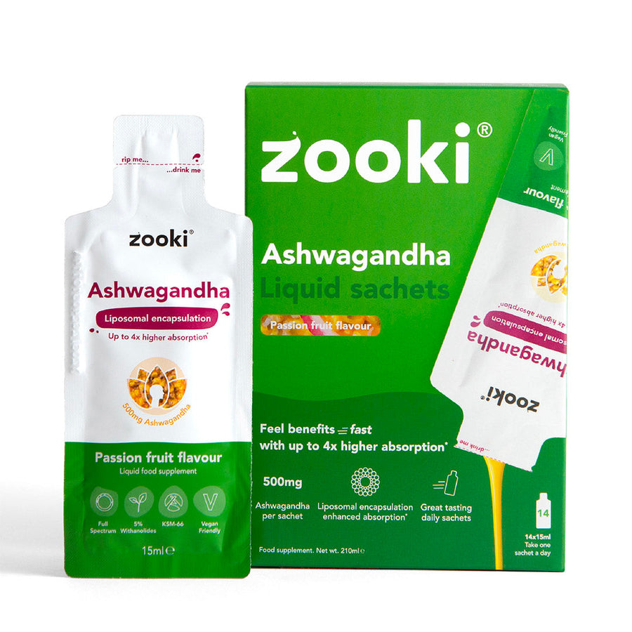 Zooki Ashwagandha Liposomal Liquid Sachets (Passion Fruit)